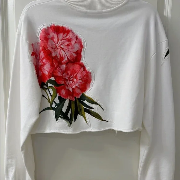 DOLCE & GABBANA
Logo cropped cotton sweatshirt W/ Tag Size 40 IT- 22 inches PTP - Picture 7 of 13